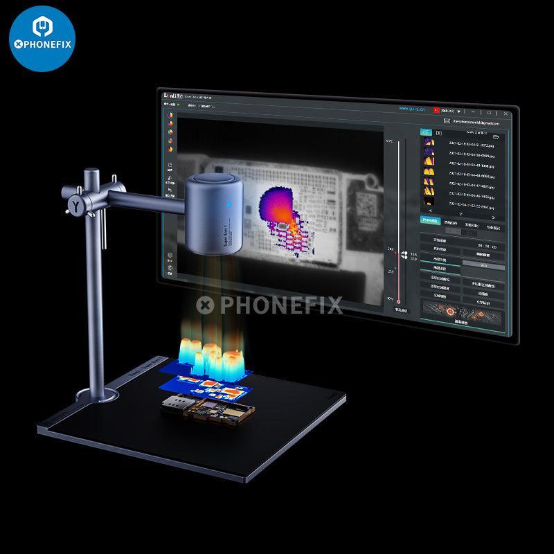 QIANLI SuperCam 3D Thermal Imager Camera for PCB troubleshooting, compact thermal imaging device for electronics repair.