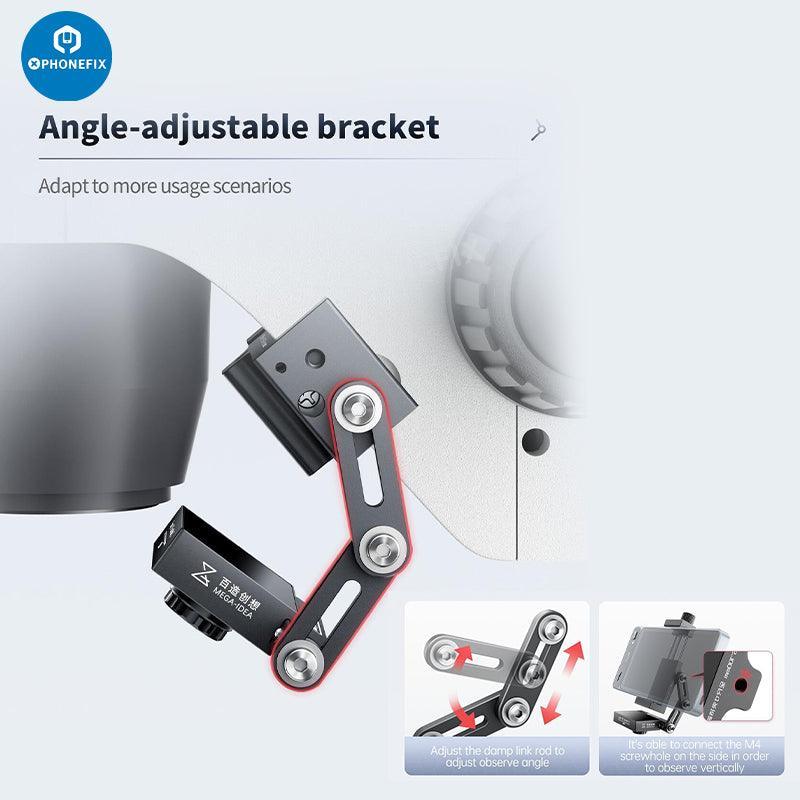 Qianli MEGA-IDEA Super IR Cam 2S Caméra thermique infrarouge 3D montrant la vue de face avec capteurs et commandes infrarouges.