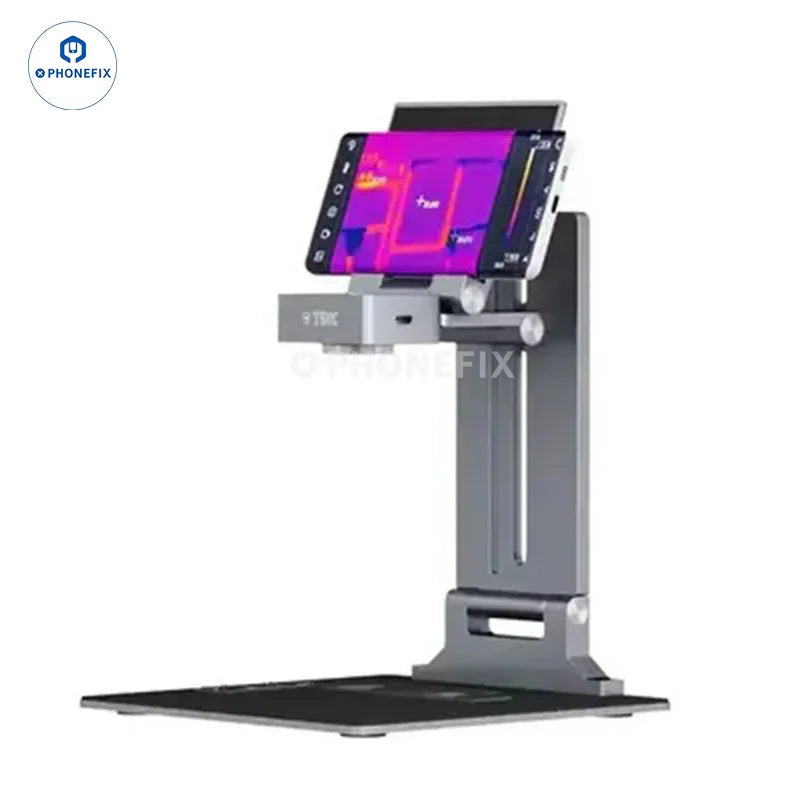 PhoneFix TBK 2202 3D Infrared Thermal Camera motherboard fault diagnosis imager showing thermal heat map and electronic components.