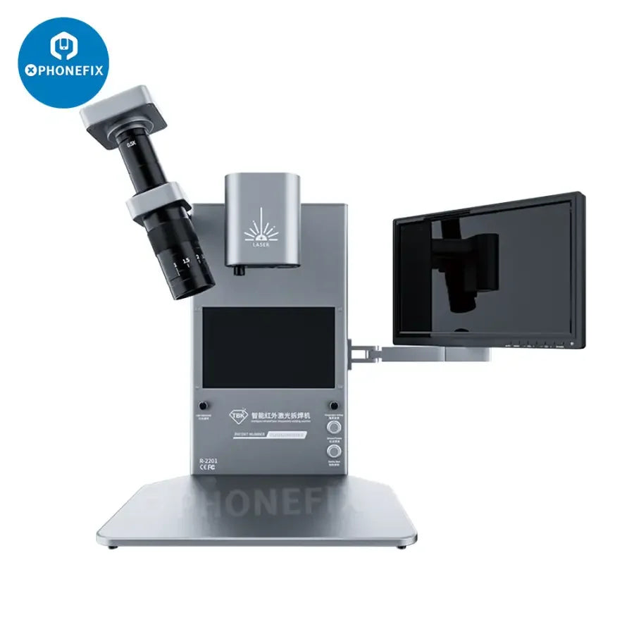 PhoneFix TBK R-2201 Infrared Laser Disassembly Welding Machine with HD display and thermal imaging camera for precise welding tasks.
