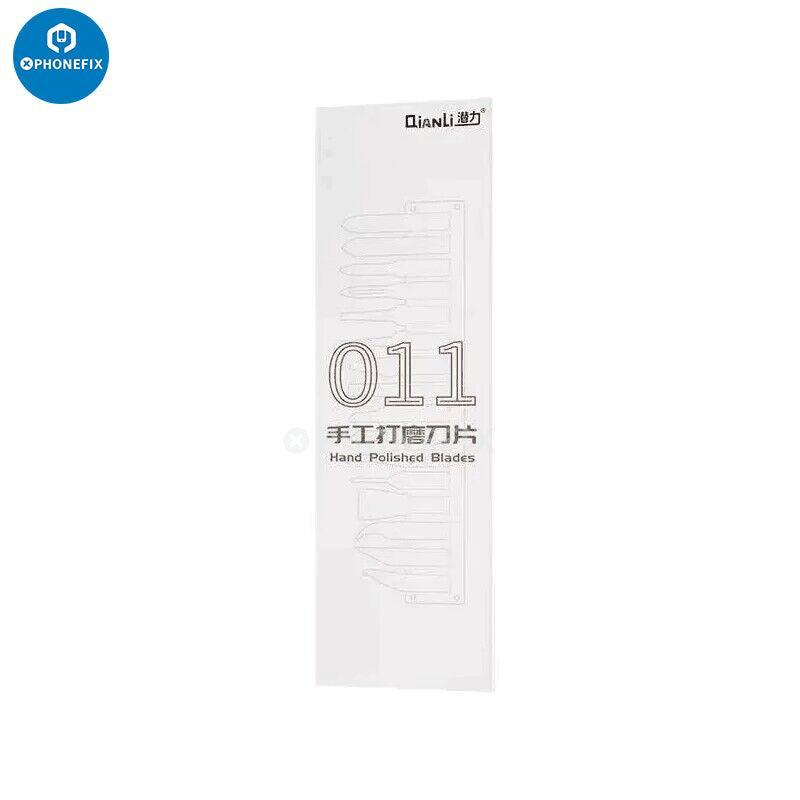 Kit de couteau QianLi Blade IC Pry and Glue Removal de PHONEFIX avec lames de précision et pinces à épiler pour la réparation d'appareils électroniques.