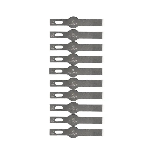 Set of PhoneFix stainless steel carving knives and PCB repair scrapers with precision blades for electronics repair and crafting.