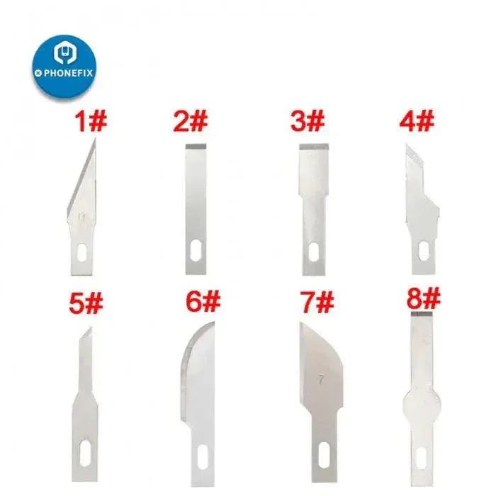 Stainless steel engraving craft knife blades for DIY repair, featuring precision cutter tips, ideal for detailed crafting and repair projects.