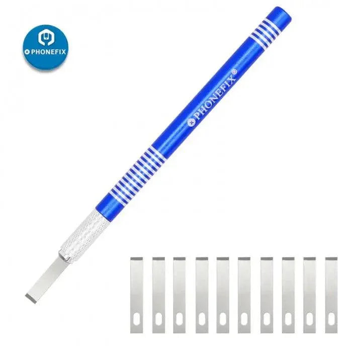 Set of 10 high-precision engraving craft knives by PHONEFIX, featuring sharp blades for detailed engraving and crafting projects.