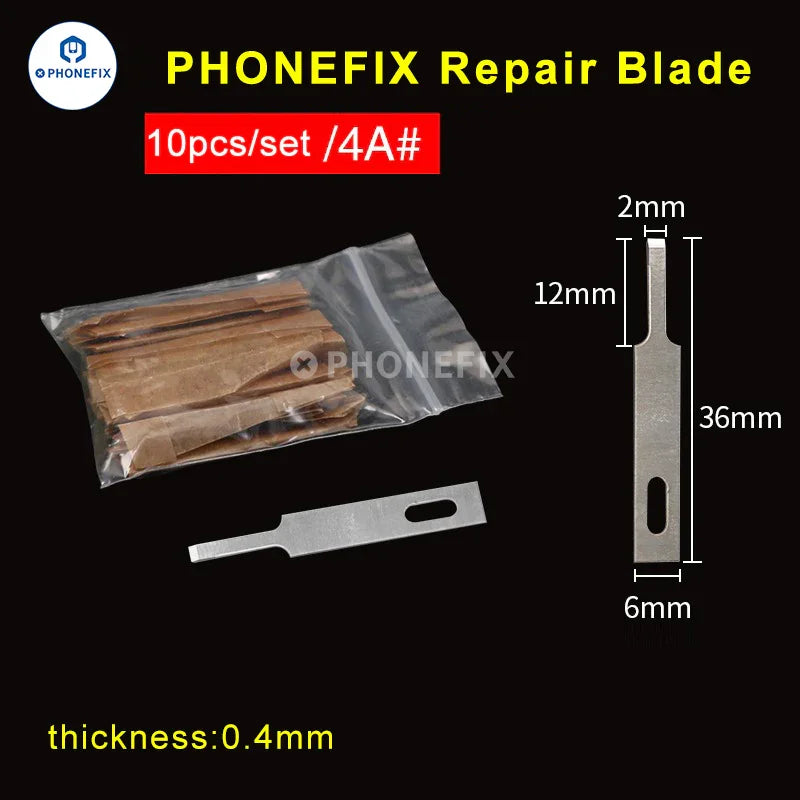 Set of 10 high-precision engraving craft knives and graver tools from PHONEFIX, featuring blades without handles for detailed work.