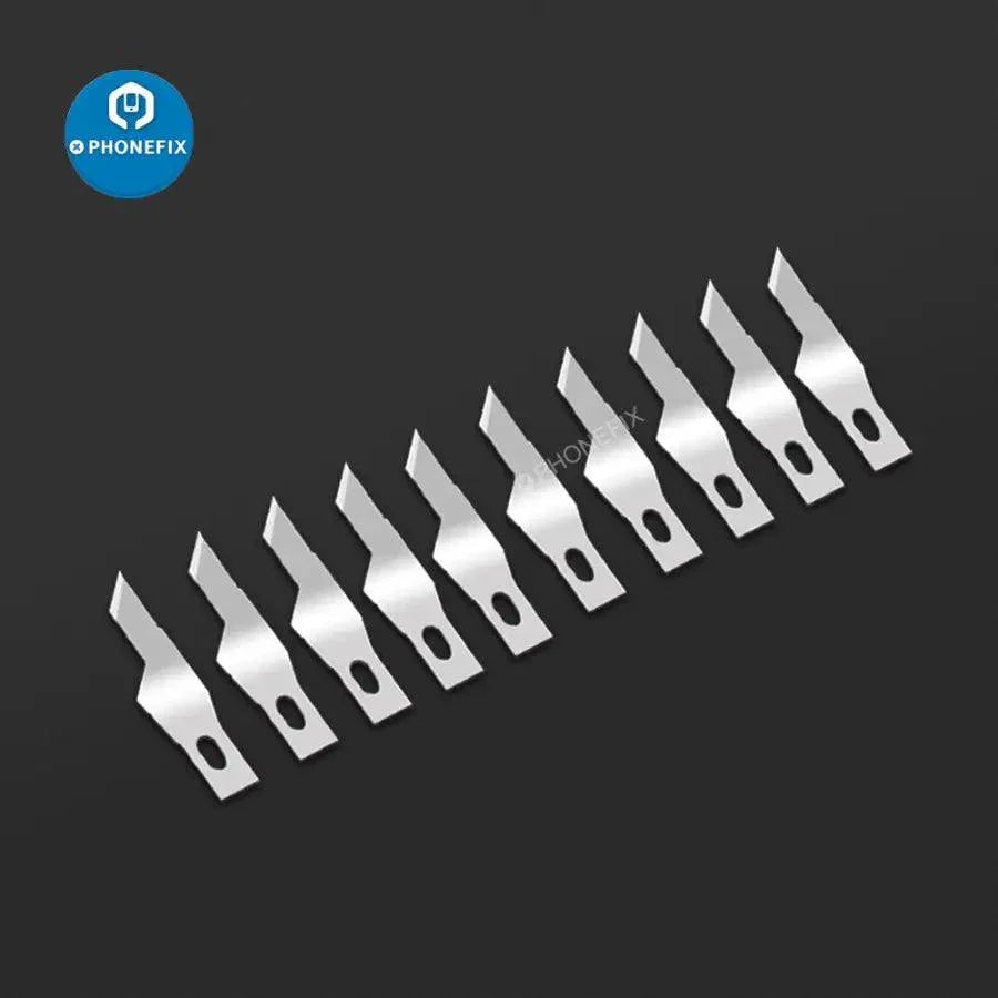 PHONEFIX Face ID Dot Matrix Repair Blade Set with precision tweezers and knife tools for iPhone Face ID repair.