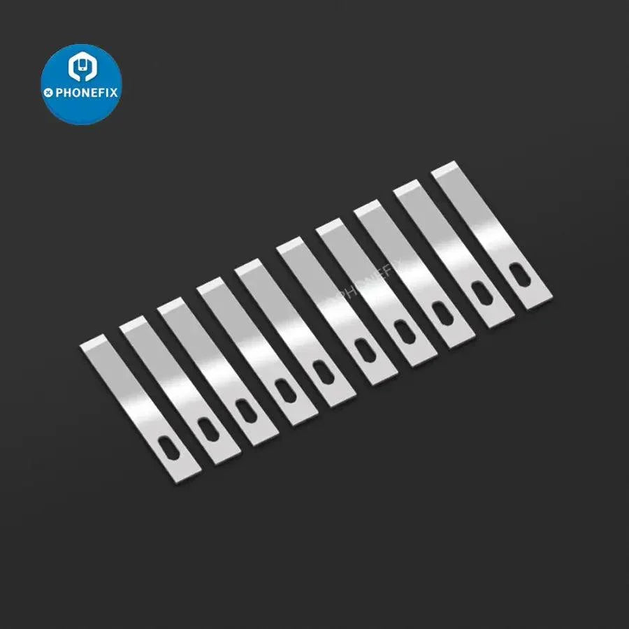PhoneFix Face ID Dot Matrix Repair Blade Set with tweezers and precision knife tools for iPhone Face ID repair.
