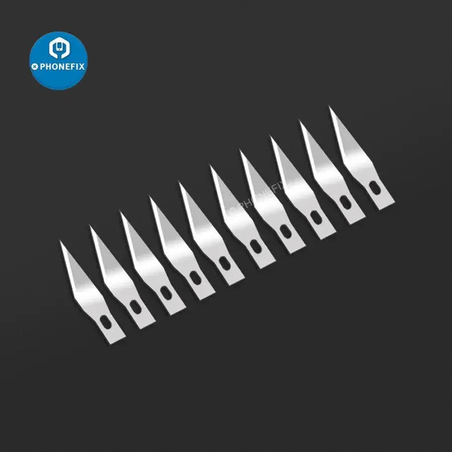 PhoneFix Face ID Dot Matrix Repair Blade Set with precision tweezers and knife tools for iPhone Face ID repair.