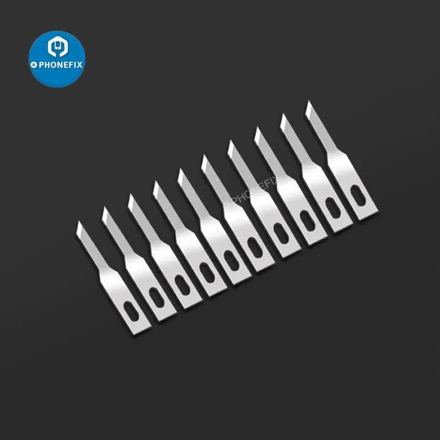 PhoneFix Face ID Dot Matrix Repair Blade Set with tweezers and precision knife tools for iPhone Face ID repair.