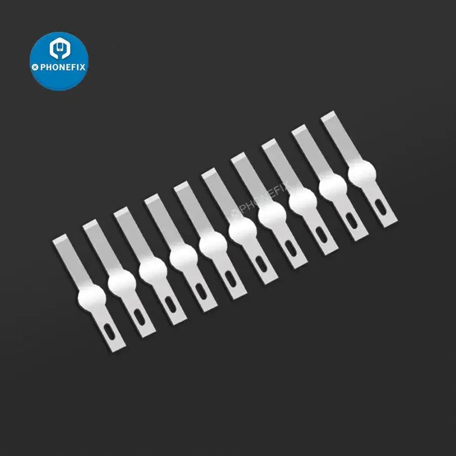 PhoneFix Face ID Dot Matrix Repair Blade Set with precision tweezers and knife tools for iPhone Face ID repair.