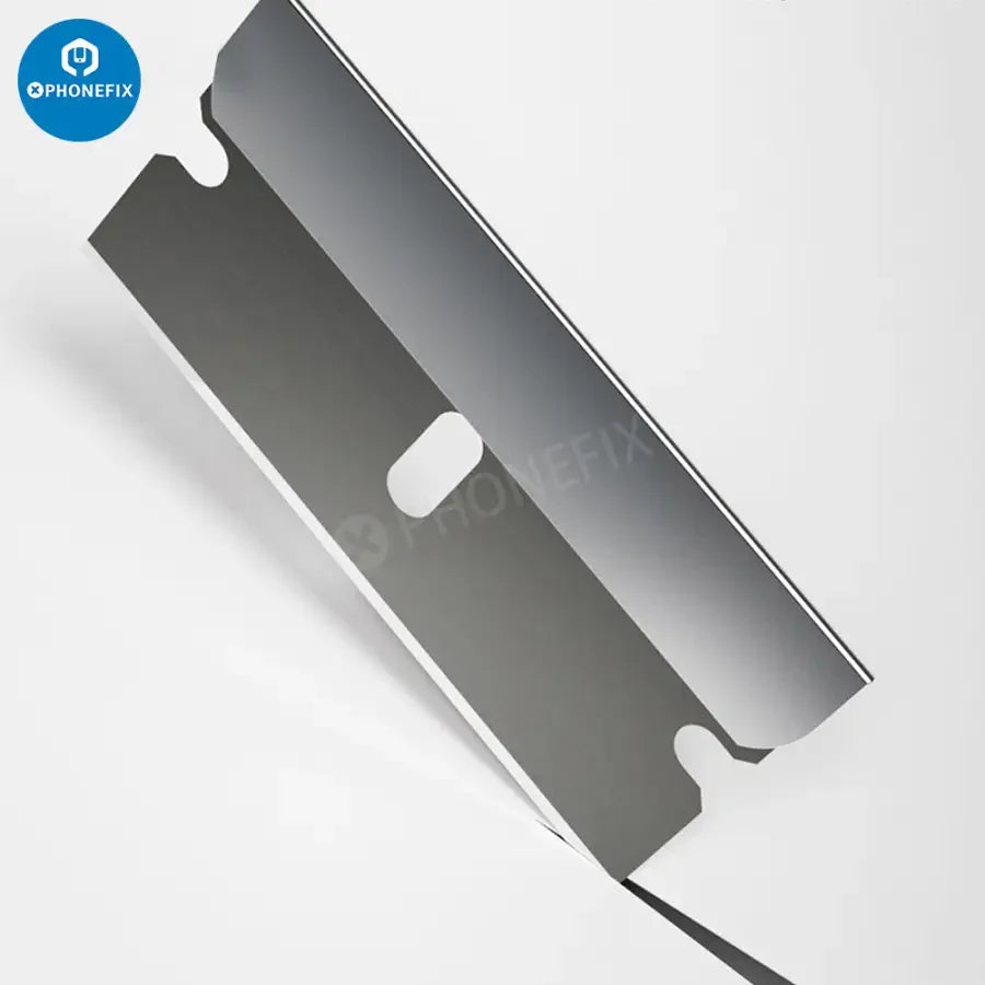 PhoneFix mechanic FR1 repair blade for removing LCD screen frame glue, part of tweezers and knife tools set.