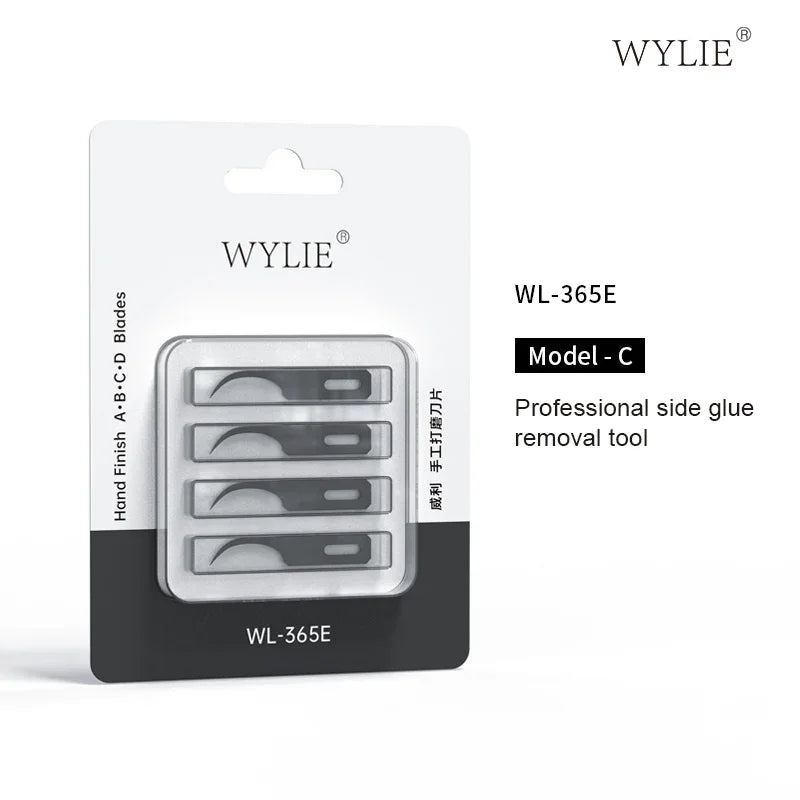 PhoneFix WYLIE Hand Finish Blades and Glue Removal CPU IC Pry Knife Set for precision electronics repair and component removal.