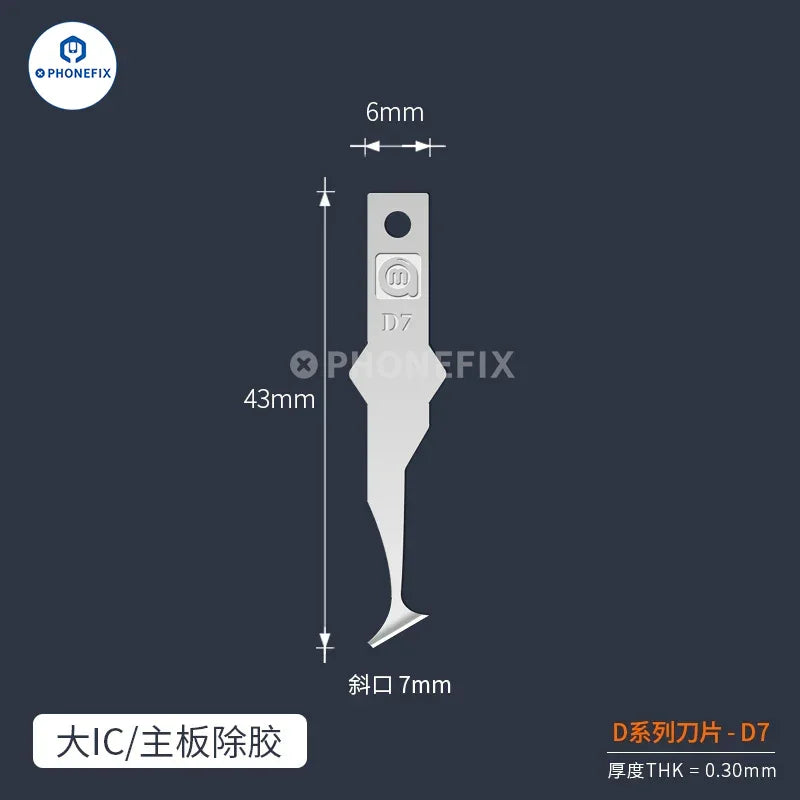 PHONEFIX Amaoe D Series Blade for mobile phone repair, precision tweezers and knife tool for removing glue and components.