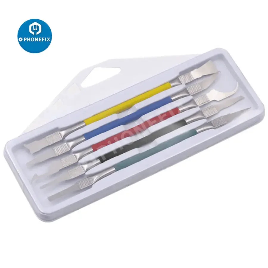 PHONEFIX IC chip thin blade BGA glue removal knife for iPhone CPU disassembly, precision tool for electronics repair.