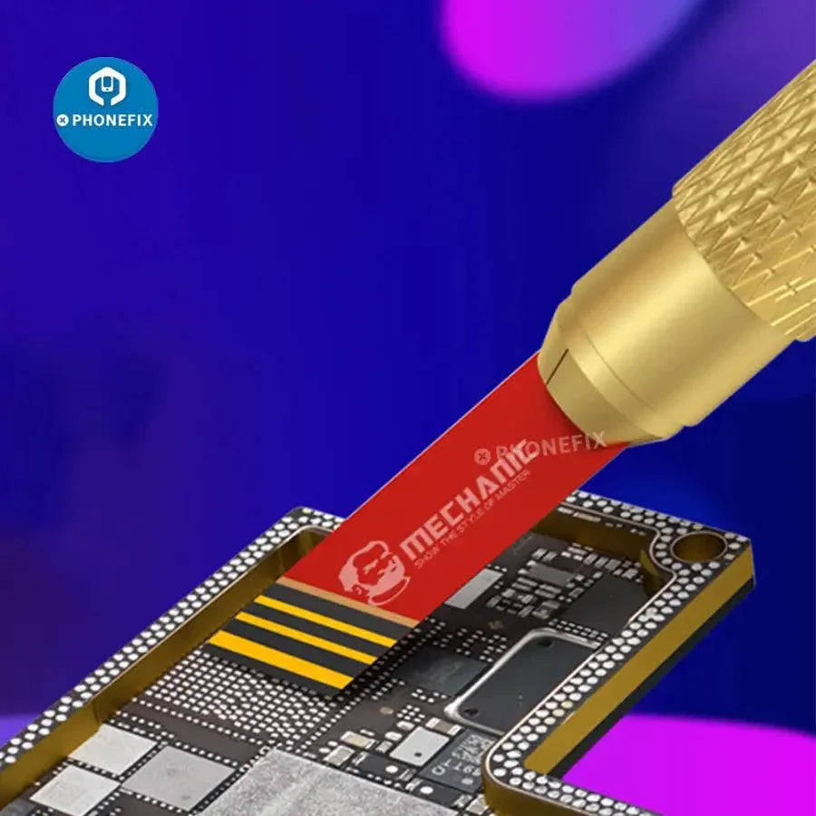 PhoneFix mechanic blade for CPU glue removal, a precision tool for motherboard repair with tweezers and knife features.