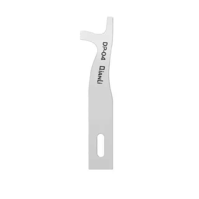 Qianli DP handmade polished knife blade for phone PCB glue removal, part of PHONEFIX tweezers and knife tools set.