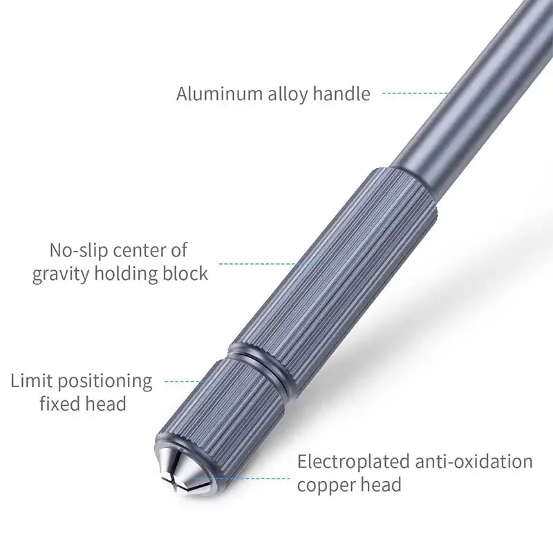 Qianli DP handmade polished knife blade and tweezers for phone PCB glue removal, PHONEFIX brand, professional tool set.