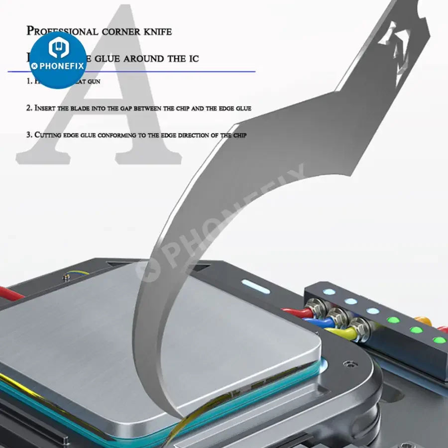 PhoneFix mechanic blades CPU glue remover and chip disassemble scraper knife with hand-polished blades for electronic repairs.