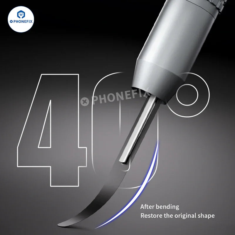 PhoneFix Mechanic KH-001 quick disassembly blade pen with tweezers and knife tools for IC prying and glue removal.