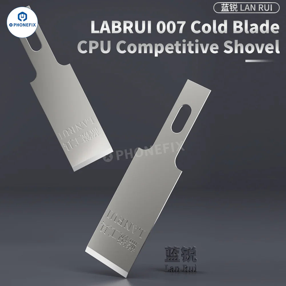 LANRUI 007 Cold Blade mobile CPU removal knife with precision blade for glue removal, part of PHONEFIX tweezers and knife tools collection.