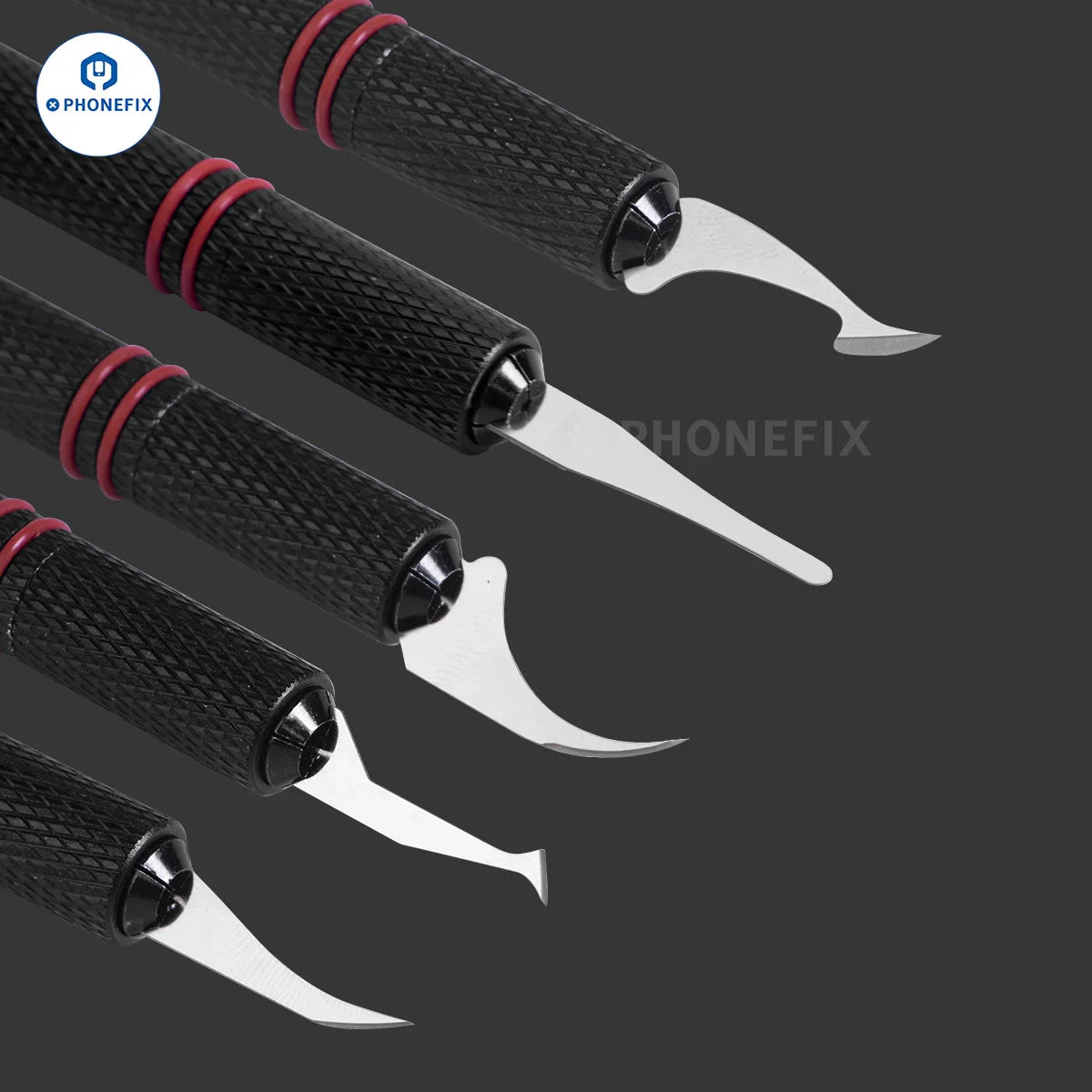 PHONEFIX MaAnt 4-in-1 motherboard CPU IC glue removal knife set with tweezers and tools for electronics repair.