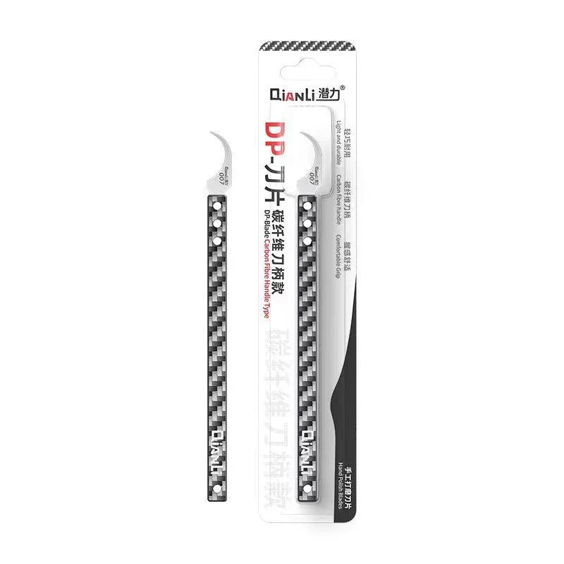 PHONEFIX Mechanic 004 glue remover and cutting blades set with tweezers for phone PCB and IC chip repair tools.