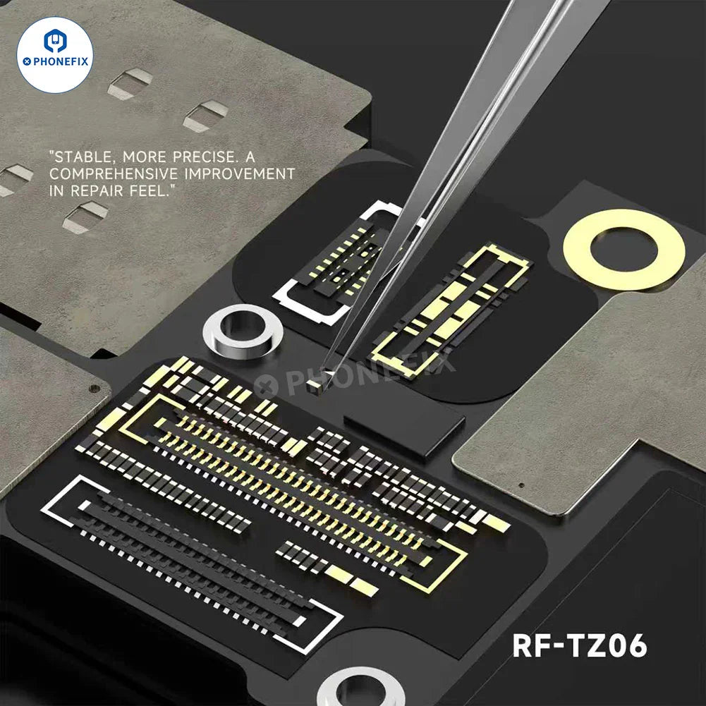 PHONEFIX wide body grip tweezers with ultra-fine pointed tips for mobile phone repair, ideal for precise electronic work.