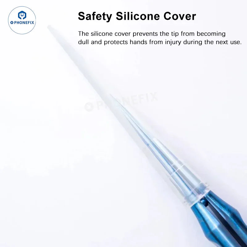 YCS Ultra-precision Titanium straight and curved tweezers from PHONEFIX, designed for precise handling and tweezing tasks.