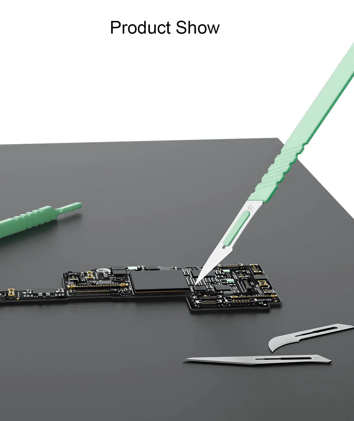 Stainless steel gravers and scalpel blades for DIY cutting tools, shown with precision edges and sharp tips for detailed work.