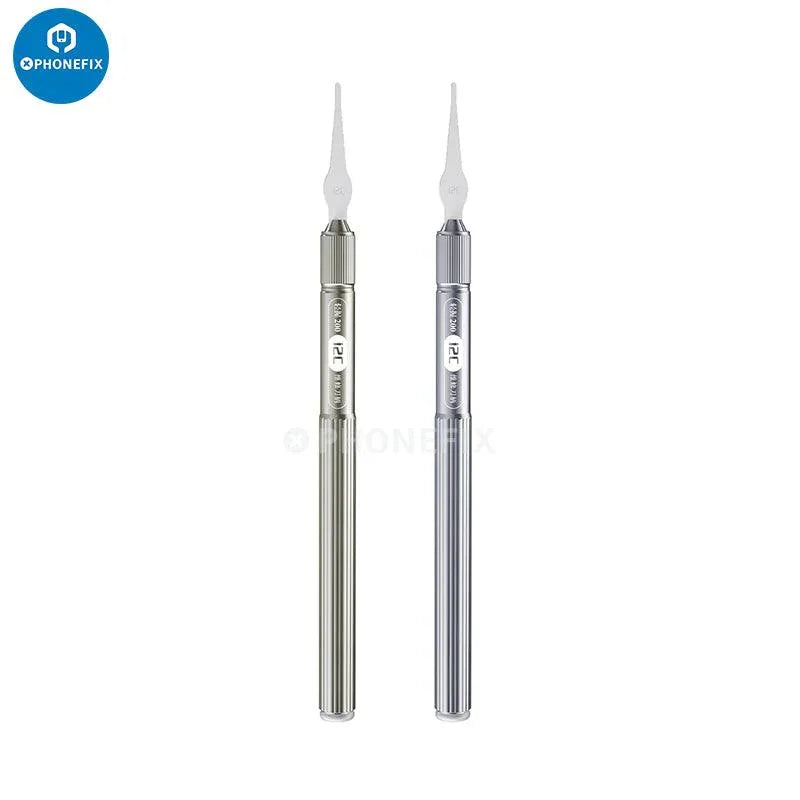 PhoneFix i2C Q5 Blade Kit with motherboard CPU chip pry scraper knife and tweezers for electronics repair.