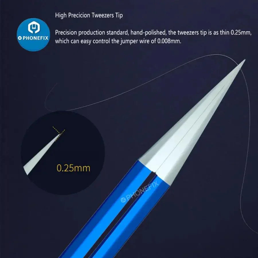 PHONEFIX AAC-14 hollow heat-dissipating tweezers, precision tool for removing phone components, with ergonomic design.