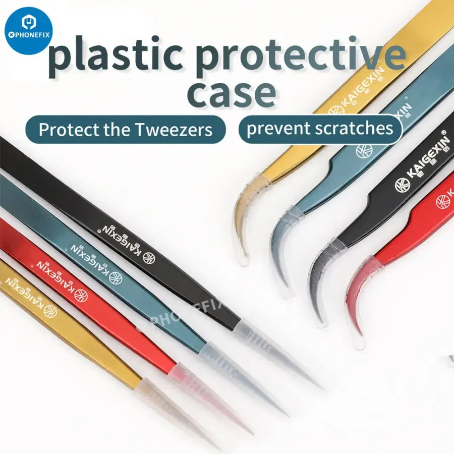 KAIGEXIN Series tweezers by PHONEFIX for mobile phone mainboard removal, precision clamping tool for electronic repairs