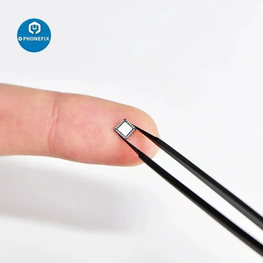 Qianli handmade polished stainless steel tweezers, a precise manual removal tool for electronics and phone repair.