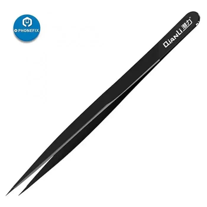 Qianli handmade polished stainless steel tweezers, precision manual removal tool for electronics repair, by PHONEFIX