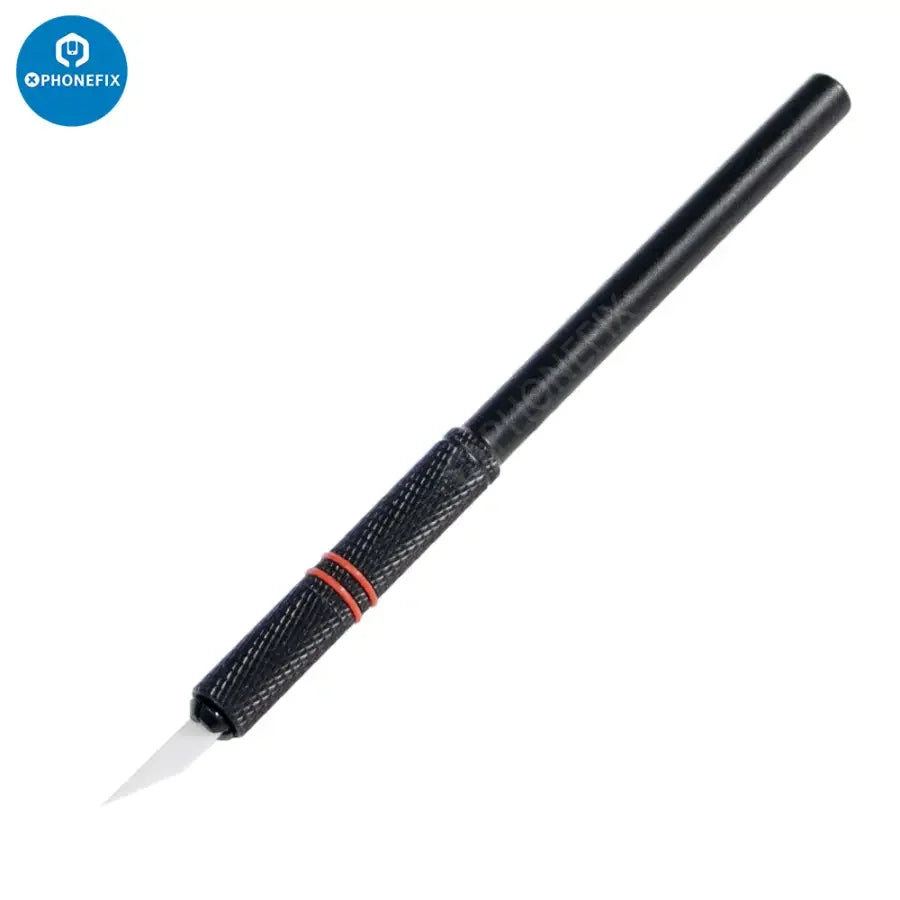 PhoneFix ceramic scraper blade for CPU BGA IC glue removal, precision tool for removing chips and adhesives from circuit boards.