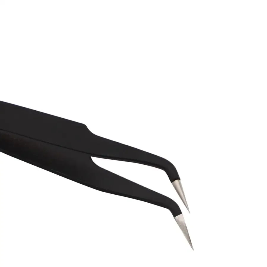 Anti-static stainless steel tweezers with fine tips for phone and IC removal, ideal for precise electronic repairs by PHONEFIX.