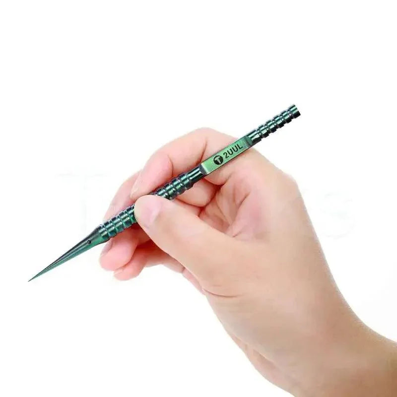 Ultra-precision titanium alloy fingerprint tweezers by PHONEFIX, designed for delicate removal tasks in electronics repair.