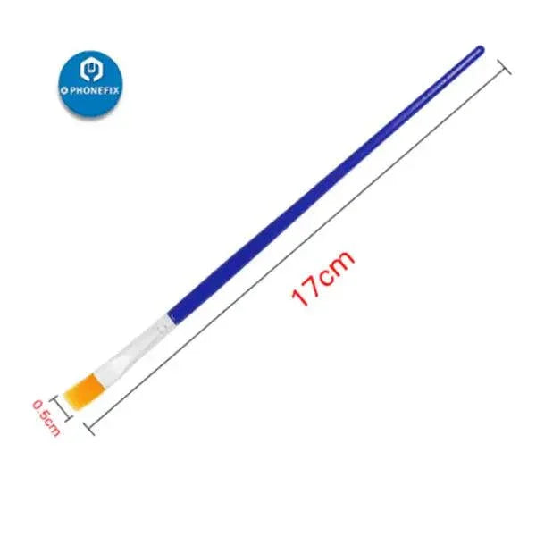PhoneFIX universal hand tools for phone motherboard cleaning, anti-static brushes with soft and hard bristles for electronic maintenance.