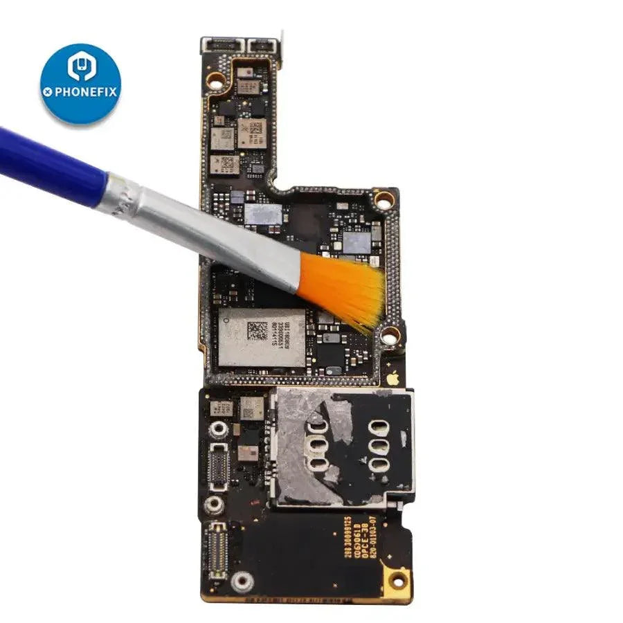 PhoneFix universal hand tool set featuring anti-static cleaning brushes with soft and hard bristles for phone motherboard cleaning.
