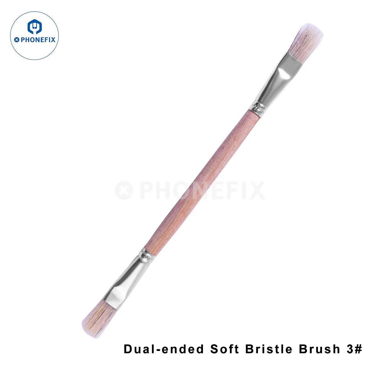 PHONEFIX SS-022B Safe Brush dual-head PCB cleaning tool for mobile repair, with ergonomic handles and dual cleaning surfaces.