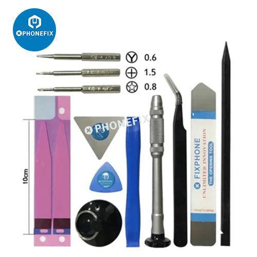 PHONEFIX 10-in-1 iPhone repair tool kit with universal hand tools for DIY phone opening and basic iPhone repairs.