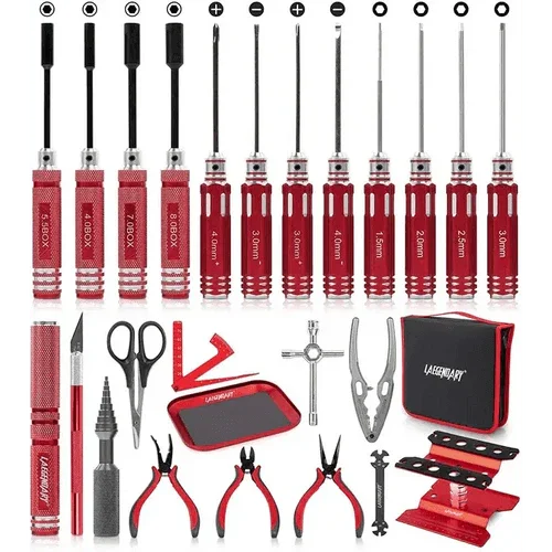 All-in-1 professional drone repair tool kit with precision screwdrivers from PHONEFIX, including various hand tools for drone maintenance.