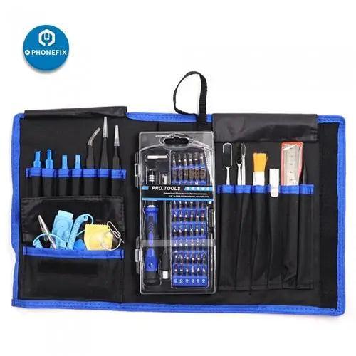 All-in-1 professional drone repair tool kit with precision screwdrivers, universal hand tools by PHONEFIX on a white background.