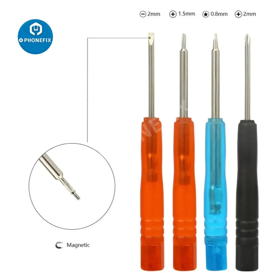 PHONEFIX All-in-1 professional cleaning and opening pry set for phone repair, universal hand tools for device maintenance.
