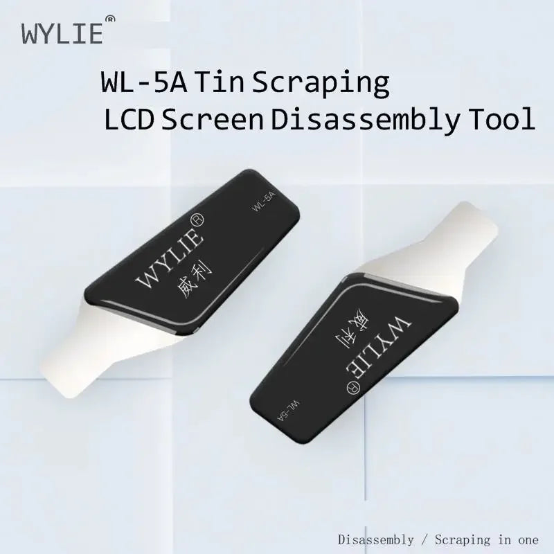 PhoneFix Wylie 2-in-1 BGA disassemble tin scraper and screen glue remover, universal hand tool with a metal blade and handle.