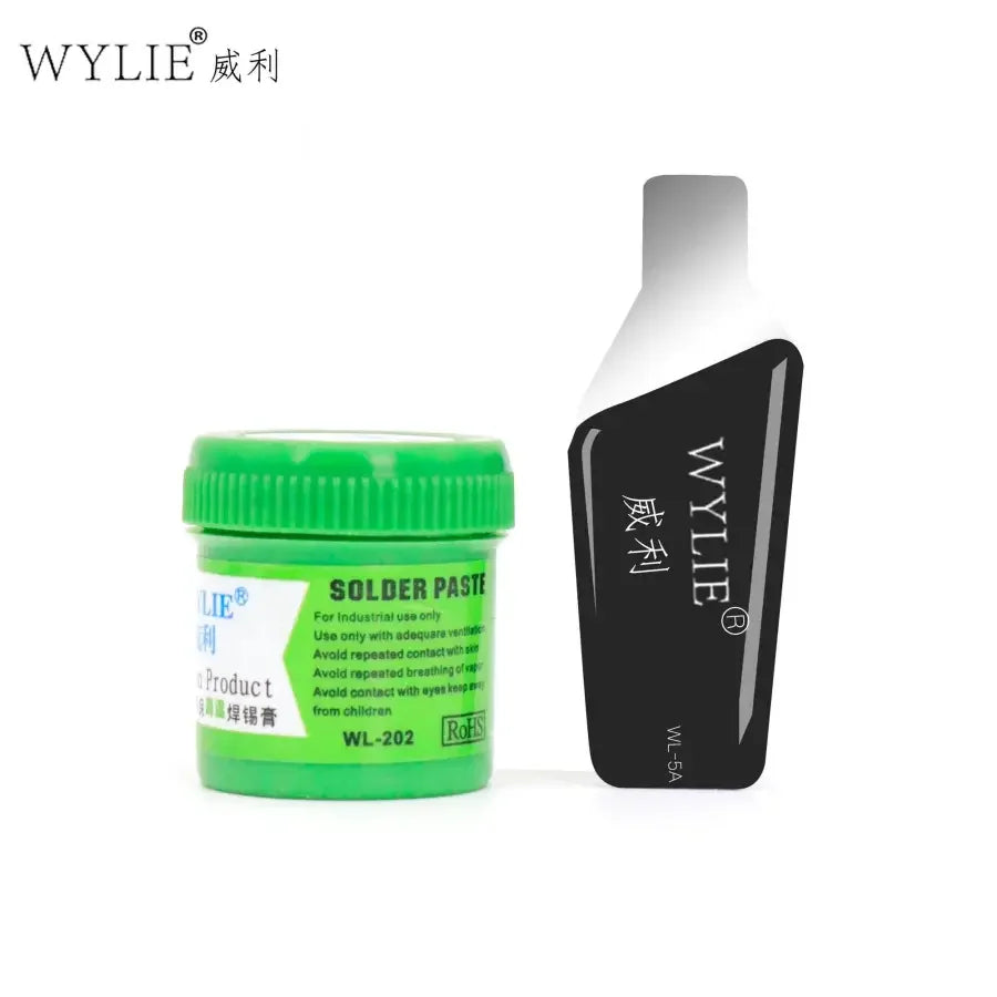 PhoneFix Wylie 2-in-1 BGA disassemble tin scraper and screen glue remover, universal hand tool for electronics repair.