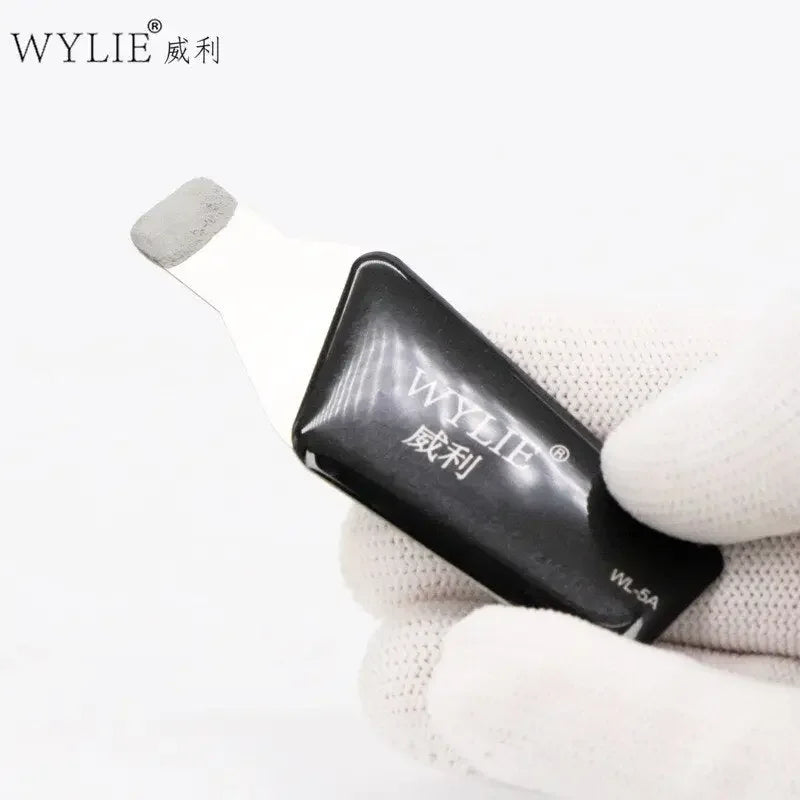 PhoneFix Wylie 2-in-1 BGA disassemble tin scraper and screen glue remover, universal hand tool for electronics repair.