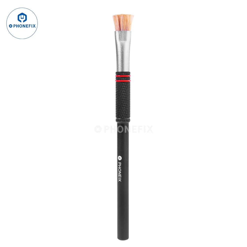 PHONEFIX TE-158 cleaning brush for phone motherboards, used to remove chip glue and debris during repairs.