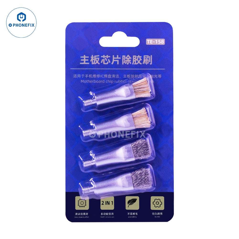 Cepillo de limpieza PHONEFIX TE-158 para placas base de teléfonos, eliminación de pegamento de chips, herramienta manual universal para reparaciones electrónicas.