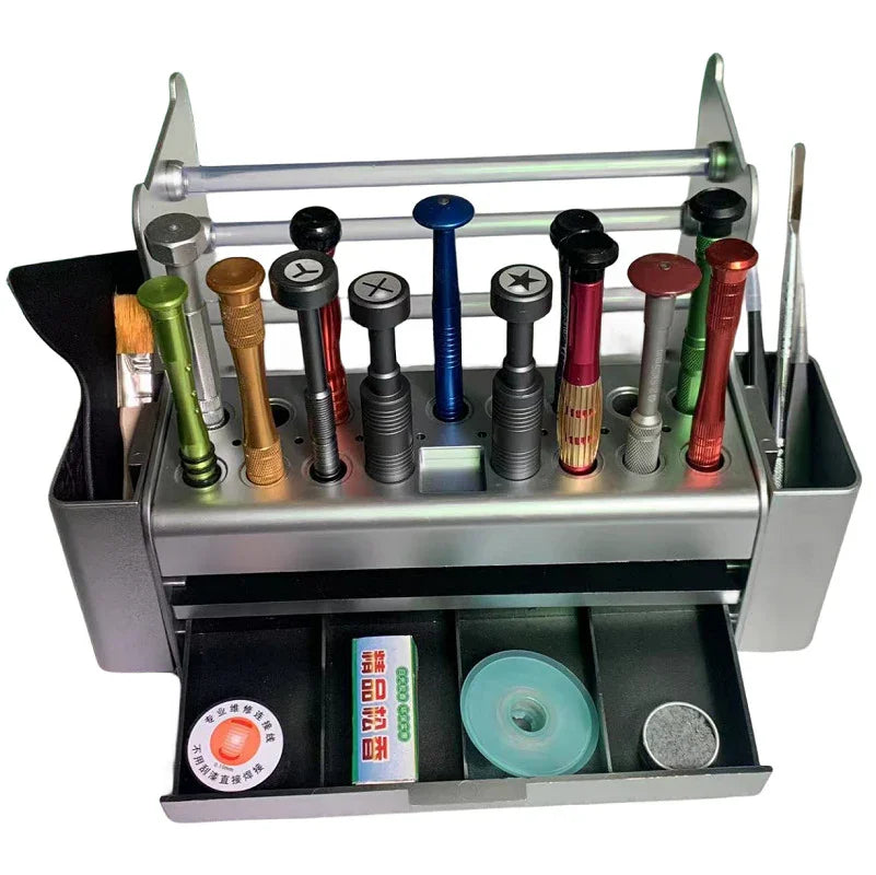 PHONEFIX universal hand tools storage box for phone repair, multi-functional organizer for tools and accessories.